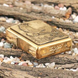 Zippo 20854 - Zippo Lighter Where Eagles Dare Emblem Brushed Brass 1