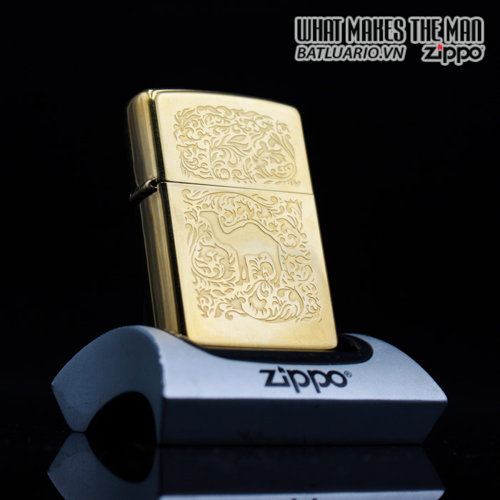 ZIPPO LA MÃ 1996 – CAMEL – GOLD PLATE – MẠ VÀNG 22K
