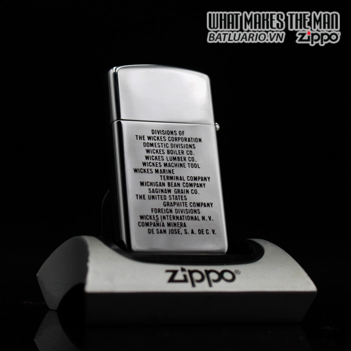 ZIPPO SLIM 1960 – TOWN & COUNTRY – THE WICKES CORPORATION 6
