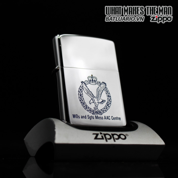 ZIPPO XƯA 1976 – WOS AND SGTS MESS AAC CENTRE