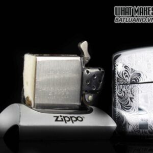 HIẾM - ZIPPO XƯA 1974 - VENETIAN - HOA VĂN Ý 3