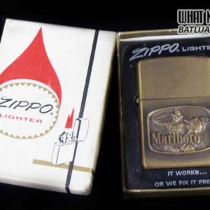 HIẾM – ZIPPO XƯA 1976 – SOLID BRASS – MARLBORO COWBOY RIDING HORSE 4