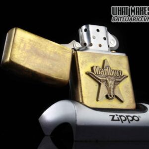 ZIPPO LA MÃ 1992 – ĐỒNG NGUYÊN KHỐI – MARLBORO LONGHORNS – JKW 2
