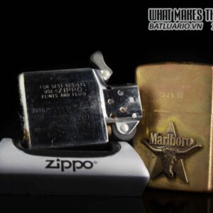 ZIPPO LA MÃ 1992 – ĐỒNG NGUYÊN KHỐI – MARLBORO LONGHORNS – JKW 7