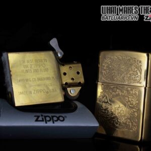 ZIPPO LA MÃ 1996 – MẠ VÀNG 22K – CAMEL GOLD PLATE 22K 2