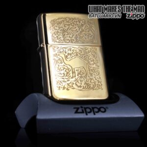 ZIPPO LA MÃ 1996 – MẠ VÀNG 22K – CAMEL GOLD PLATE 22K