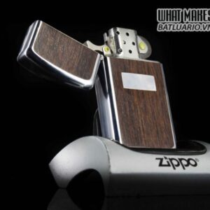 ZIPPO SLIM 1975 – WOOD GRAIN PANEL – ỐP GỖ 4