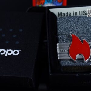 Zippo 29663 - Zippo Vintage Red Flame Wrap Iron Stone 8