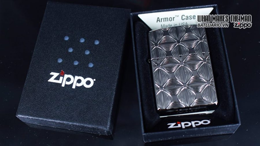 Zippo 29665 - Zippo Armor Flower Pattern Black Ice 6