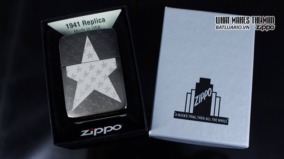 Zippo 29680 - Zippo Stars Replica Engraved Stars Black Ice 7