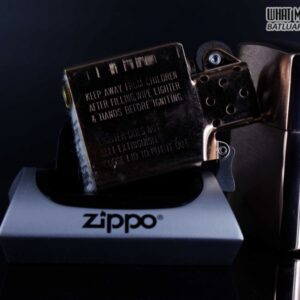 ZIPPO LA MÃ 1997 – BRUSHED CHROME – ROSE GOLD – MẠ VÀNG HỒNG 2