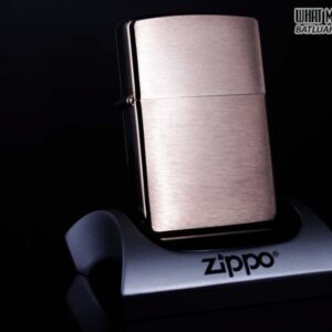 ZIPPO LA MÃ 1997 – BRUSHED CHROME – ROSE GOLD – MẠ VÀNG HỒNG
