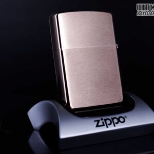 ZIPPO LA MÃ 1997 – BRUSHED CHROME – ROSE GOLD – MẠ VÀNG HỒNG 5