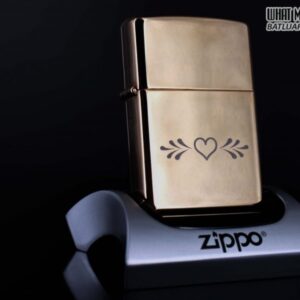 ZIPPO LA MÃ 1997 – ROSE GOLD – VALENTINE’S DAY – MẠ VÀNG HỒNG