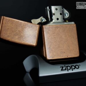 ZIPPO LA MÃ 1998 – ANTIQUE COPPER – MẠ ĐỒNG ĐỎ GIẢ CỔ 1