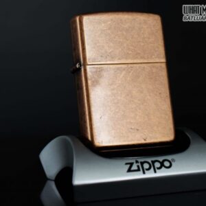ZIPPO LA MÃ 1998 – ANTIQUE COPPER – MẠ ĐỒNG ĐỎ GIẢ CỔ