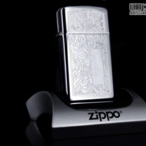 ZIPPO SLIM 1979 – VENETIAN – HOA VĂN Ý