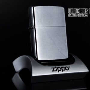 ZIPPO XƯA 1968 – BRUSHED CHROME – PLAIN – TRƠN 2 MẶT