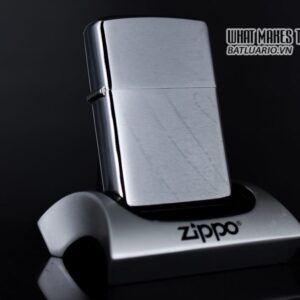 ZIPPO XƯA 1974 – BRUSHED CHROME – PLAIN – TRƠN 2 MẶT