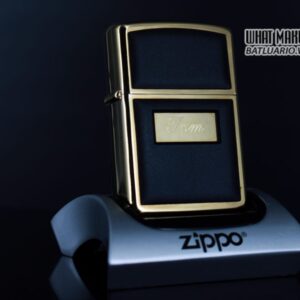 ZIPPO LA MÃ 1988 – ZIPPO ULTRALITE BLACK – GOLD PLATE – TOM
