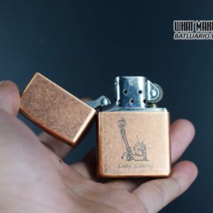 ZIPPO LA MÃ 1996 – ANTIQUE COPPER – LIBERTY 6