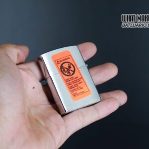 ZIPPO LA MÃ 1997 – PLAIN – BRUSHED CHROME – TRƠN 2 MẶT 3