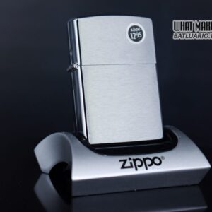 ZIPPO LA MÃ 1997 – PLAIN – BRUSHED CHROME – TRƠN 2 MẶT
