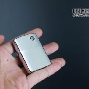 ZIPPO LA MÃ 1997 – PLAIN – BRUSHED CHROME – TRƠN 2 MẶT 4