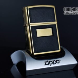 ZIPPO LA MÃ 1997 – ZIPPO ULTRALITE BLACK – GOLD PLATE