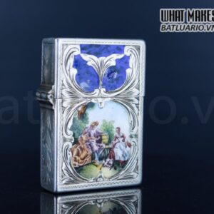 BẠC KHỐI ITALY – MẶT MEN – FORM VUÔNG 10