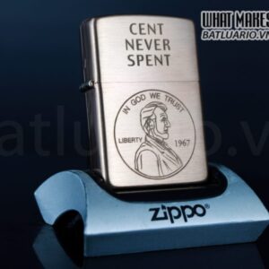 ZIPPO 2003 – SOLID COPPER – CENT NEVER SPENT