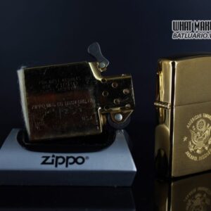 ZIPPO LA MÃ 1989 – GOLD PLATE – AMERICAN EMBASSY JAKARTA INDONESIA 3
