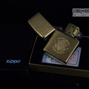 ZIPPO LA MÃ 1989 – GOLD PLATE – AMERICAN EMBASSY JAKARTA INDONESIA 8