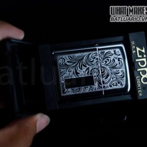 ZIPPO LA MÃ 1989 – VENETIAN – HOA VĂN Ý 1