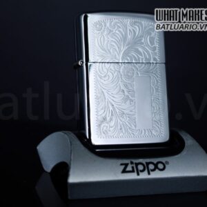 ZIPPO LA MÃ 1989 – VENETIAN – HOA VĂN Ý