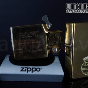 ZIPPO LA MÃ 1995 – VINTAGE REPLICA 1937 – ĐỒNG NGUYÊN KHỐI 2
