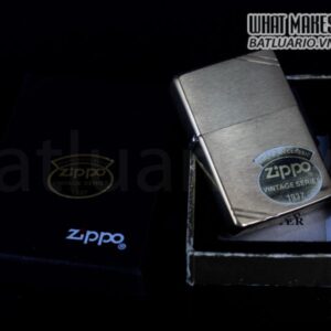 ZIPPO LA MÃ 1995 – VINTAGE REPLICA 1937 – ĐỒNG NGUYÊN KHỐI