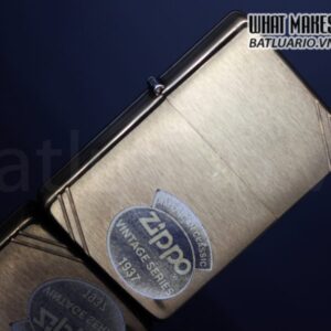 ZIPPO LA MÃ 1995 – VINTAGE REPLICA 1937 – ĐỒNG NGUYÊN KHỐI 4