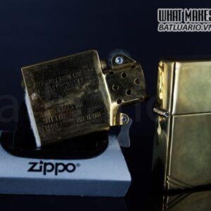 ZIPPO LA MÃ 1996 – VINTAGE REPLICA 1937 – ĐỒNG NGUYÊN KHỐI 2