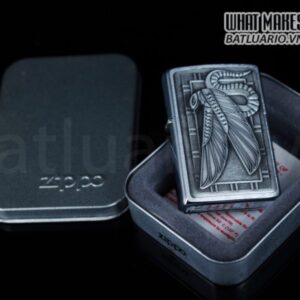 ZIPPO LA MÃ 2000 – EGYPTIAN COBRA WITH WINGS – BRUSHED CHROME 7
