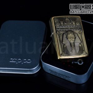 ZIPPO LA MÃ 2000 – EGYPTIAN KING – BRUSHED BRASS 1