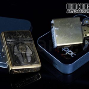 ZIPPO LA MÃ 2000 – EGYPTIAN KING – BRUSHED BRASS 10