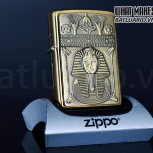 ZIPPO LA MÃ 2000 – EGYPTIAN KING – BRUSHED BRASS