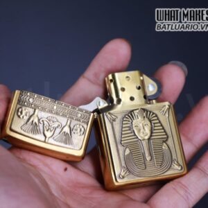 ZIPPO LA MÃ 2000 – EGYPTIAN KING – BRUSHED BRASS 4
