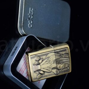 ZIPPO LA MÃ 2000 – EGYPTIAN QUEEN & FLOWERS – BRUSHED BRASS 7