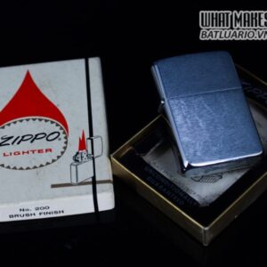 ZIPPO XƯA 1968 – BRUSHED CHROME – PLAIN – TRƠN 2 MẶT 1