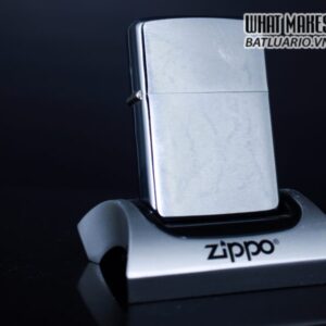 ZIPPO XƯA 1968 – BRUSHED CHROME – PLAIN – TRƠN 2 MẶT