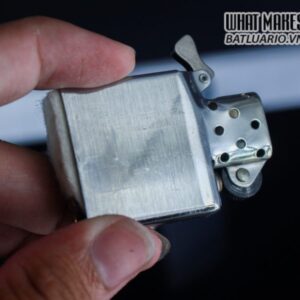 ZIPPO XƯA 1972 – BRUSHED CHROME – PLAIN – TRƠN 2 MẶT 1