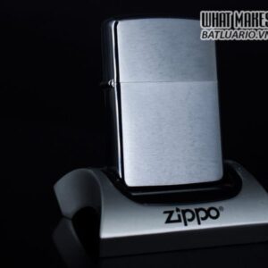 ZIPPO XƯA 1972 – TRƠN 2 MẶT – BRUSHED CHROME – PLAIN