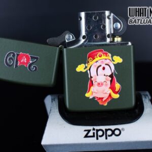 Alternative view of ZIPPO THẦN TÀI MAY MẮN 2019 MÀU XANH QUÂN ĐỘI